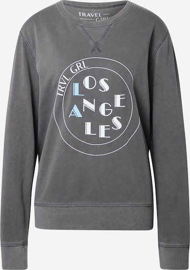 Travel Girl Sweat-shirt 'Los Angeles' en bleu clair / pierre / blanc, Vue avec produit