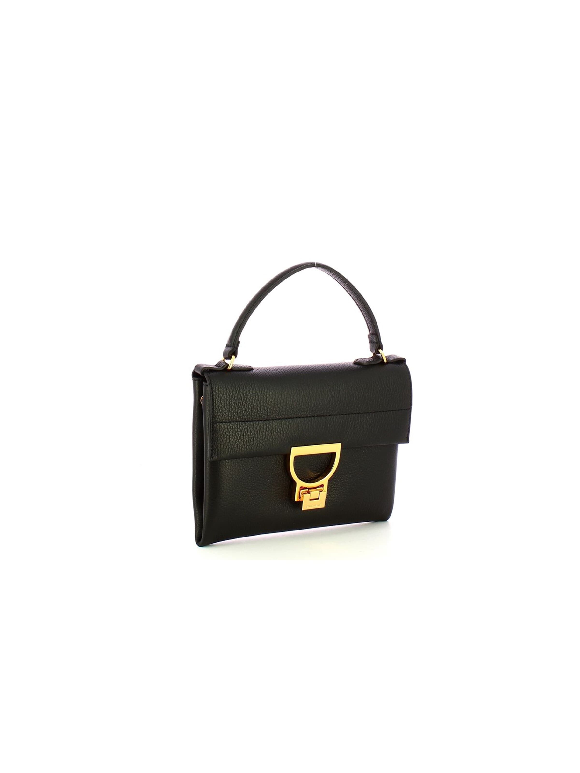 Coccinelle Handbag 'Arlettis Signature Handbag Grained Leather' in Black
