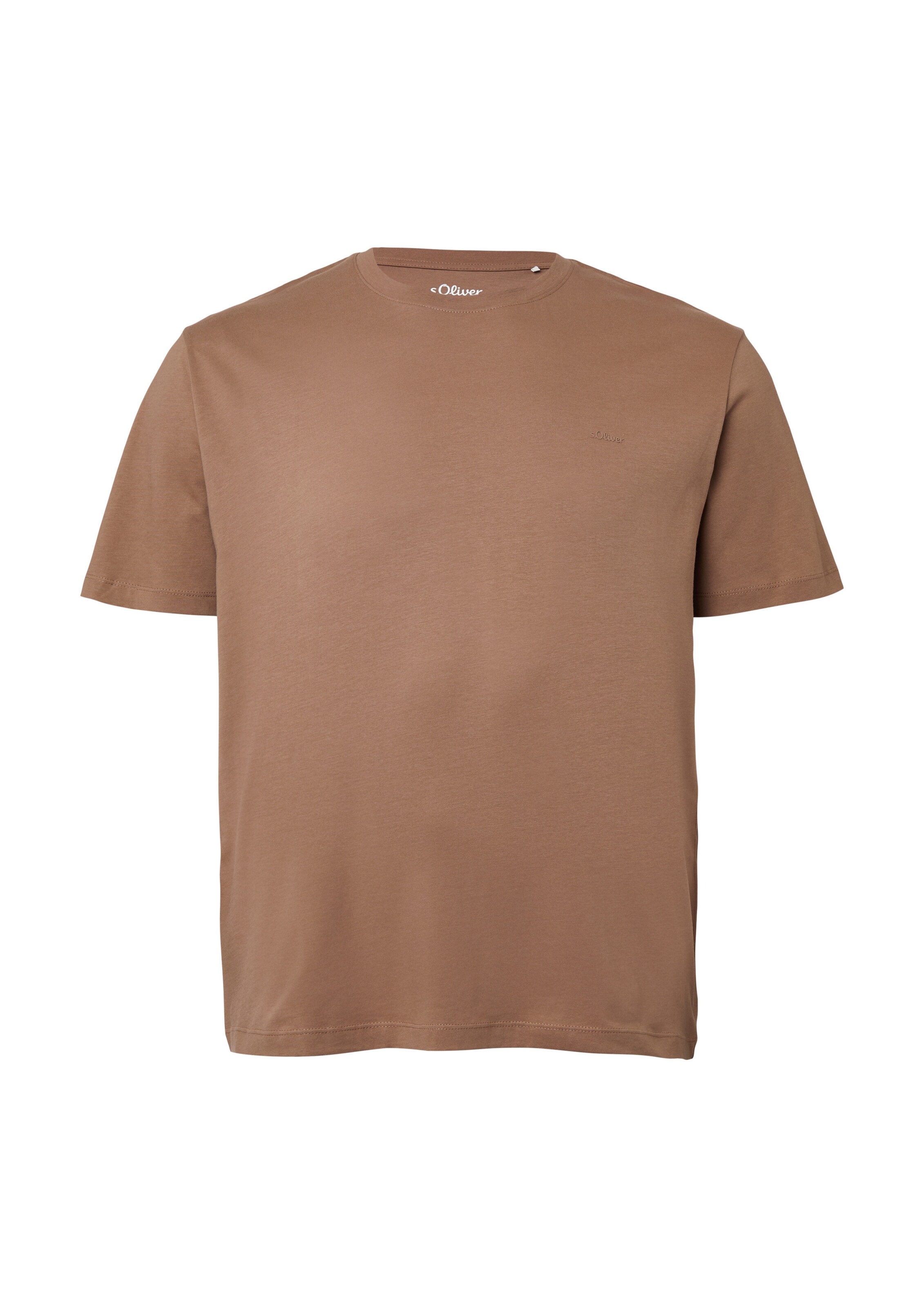 s.Oliver Men Big Sizes T-Shirt in Braun: Vorderseite