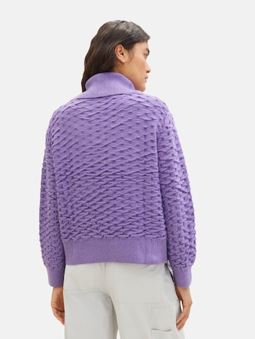 TOM TAILOR DENIM Sweater in Purple