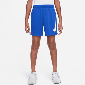 Loosefit Pantalon de sport NIKE en bleu : devant