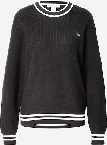 Pull-over Calvin Klein Jeans en noir : devant
