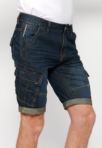 Coupe slim Jeans cargo KOROSHI en bleu