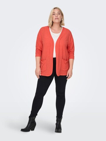ONLY Carmakoma Knit Cardigan in Red