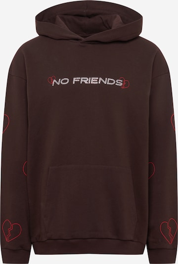 SHYX Sweatshirt 'Biba' in Dark brown / Red / Silver, Item view