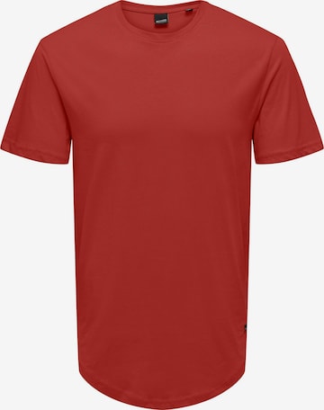 Only & Sons Shirt 'MATT' in Rood: voorkant