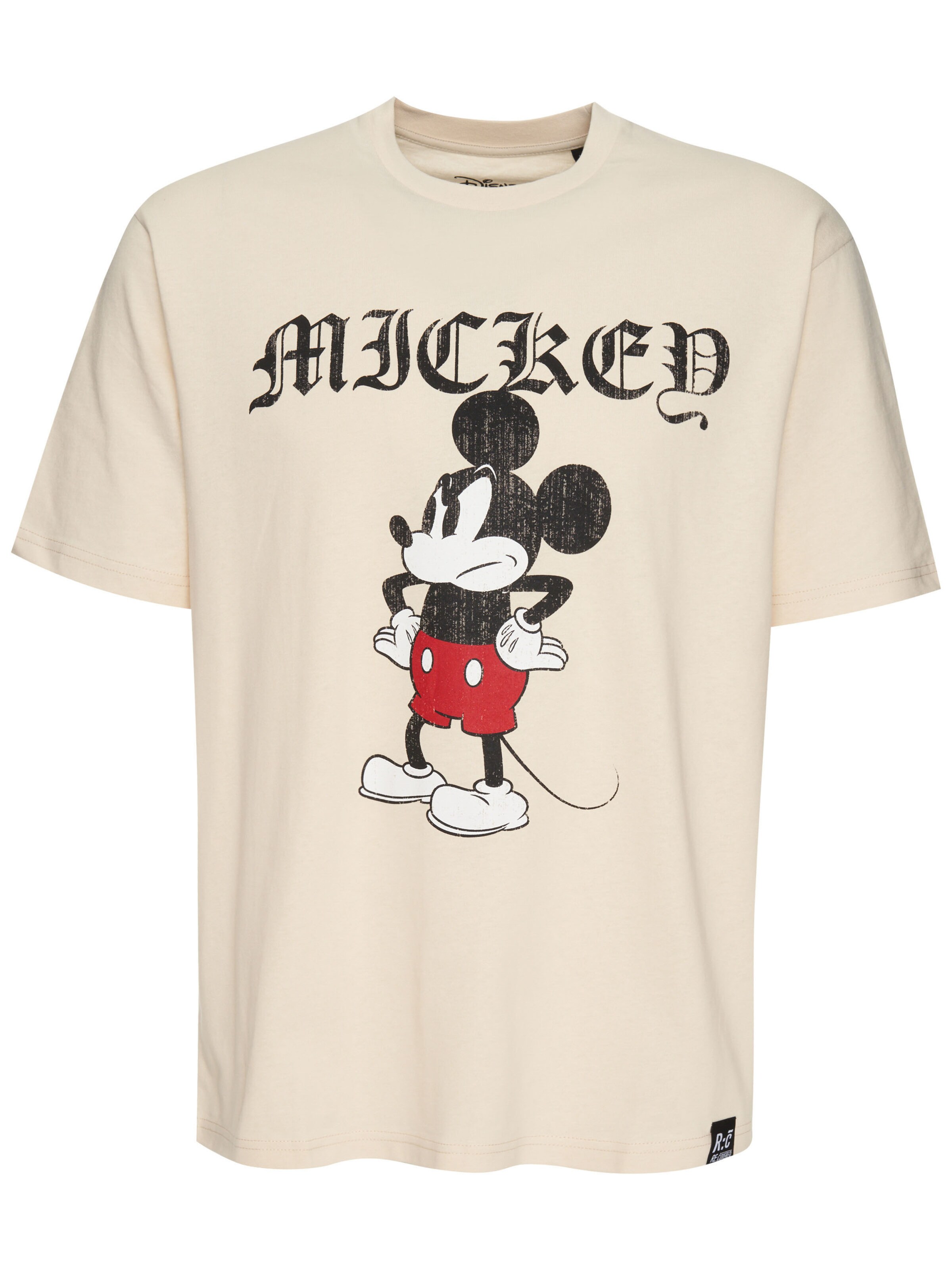 Recovered Shirt 'Disney Grumpy Mickey' in Beige: front