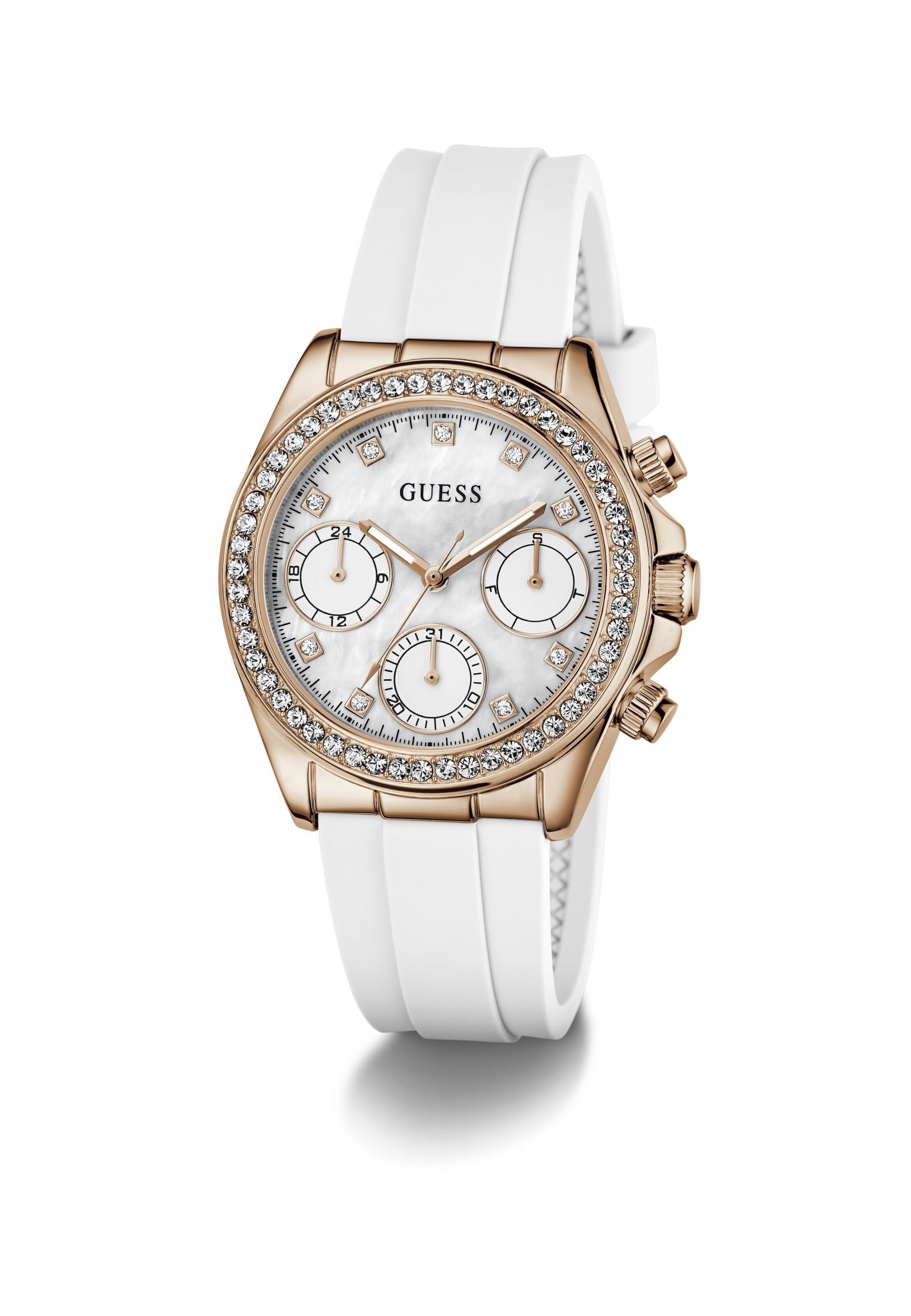 GUESS Analogt ur 'Victoria' i guld