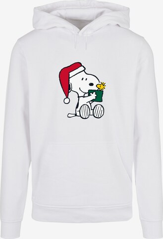 Merchcode Sweatshirt 'Peanuts Snoopy and Woodstock' in Weiß: predná strana