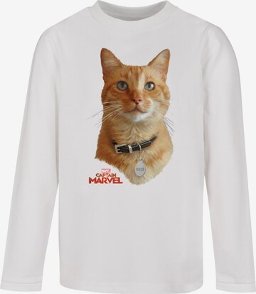 ABSOLUTE CULT Shirt 'Captain Marvel - Goose Photo' in White: front