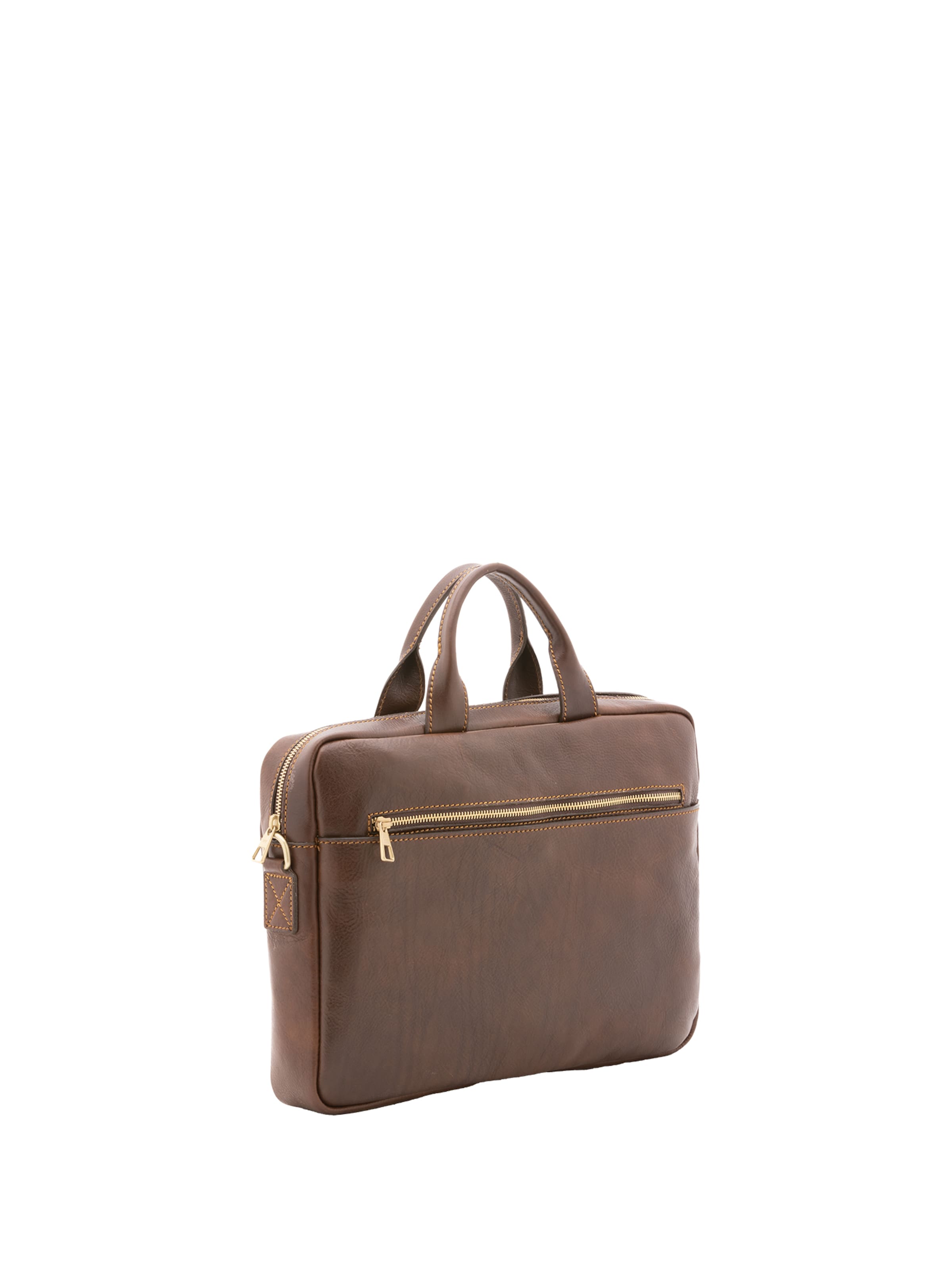 Borsa portadocumenti di Viola Castellani in marrone: frontale
