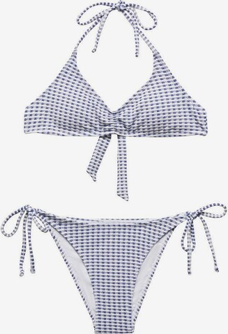 MANGO TEEN Triangel Bikini in Blau: predná strana