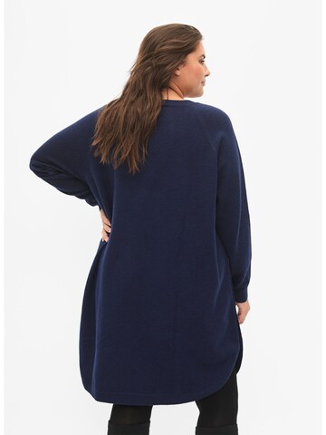 Zizzi Knitted dress 'Sunny' in Blue