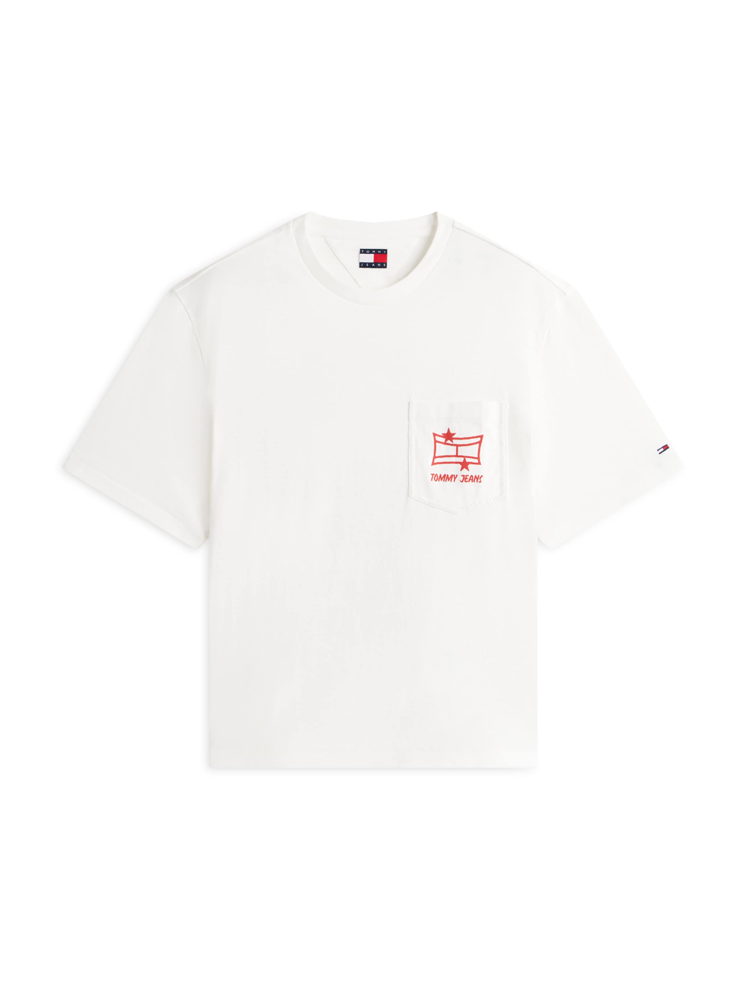 balta Tommy Jeans Marškinėliai: priekis