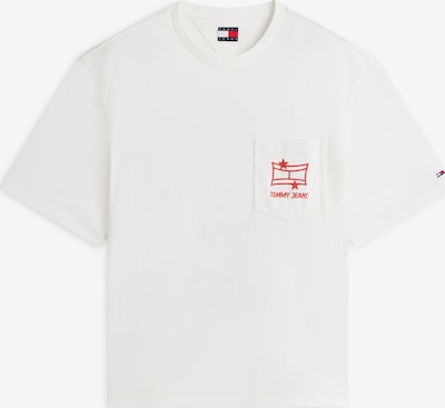 Marškinėliai iš Tommy Jeans, spalva – oranžinė-raudona / balta, Prekių apžvalga