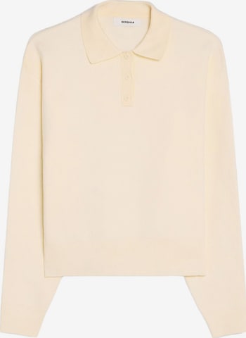 Pull-over Bershka en blanc : devant