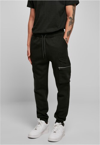 SOUTHPOLE Tapered Pants in Black: front