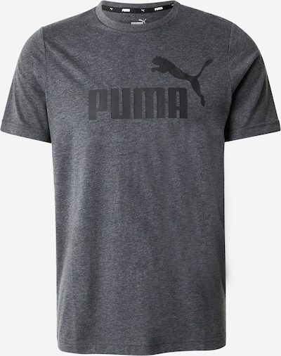 PUMA Toiminnallinen paita 'Essentials Heather' värissä tummanharmaa / musta, Tuotenäkymä