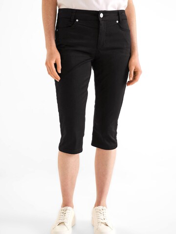 STREET ONE Slimfit Jeans i sort: forside