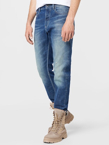 Regular Jean G-Star RAW en bleu : devant