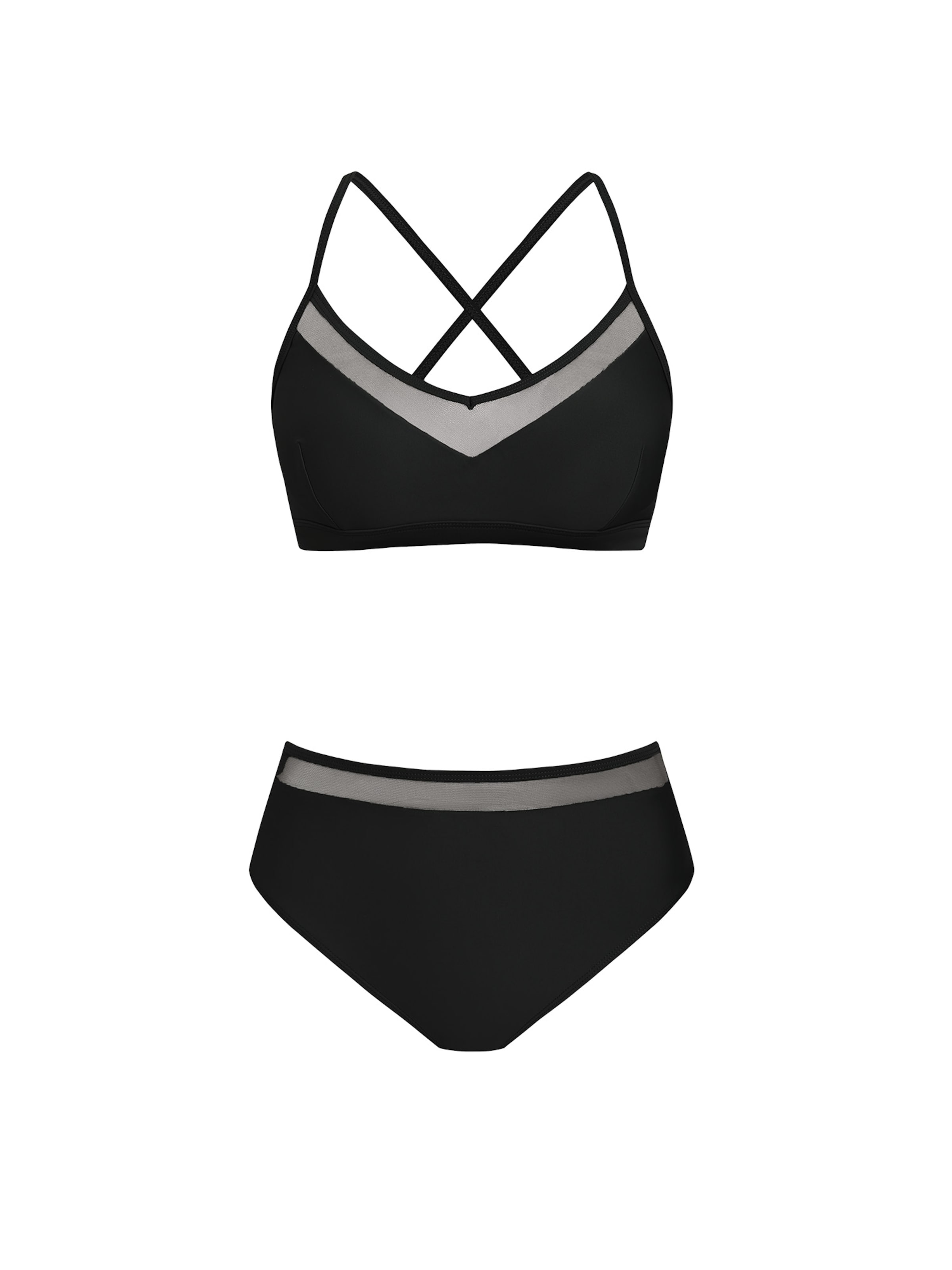 Cupshe Bikini in Schwarz: Vorderseite