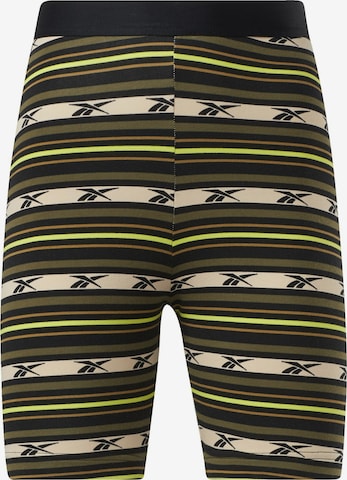 Reebok Classics Skinny Pants in Green: front
