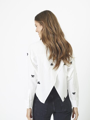 Chemisier 'Ria' co'couture en blanc