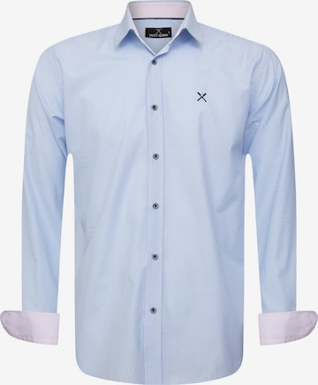 Jacey Quinn Regularny krój Koszula biznesowa w kolorze niebieski: przód