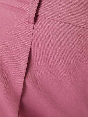 Bershka Wide leg Pleat-front trousers in Pink