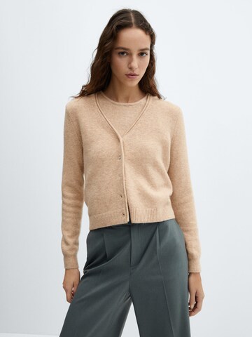 MANGO Strickjacke 'AGUR' in Beige: predná strana