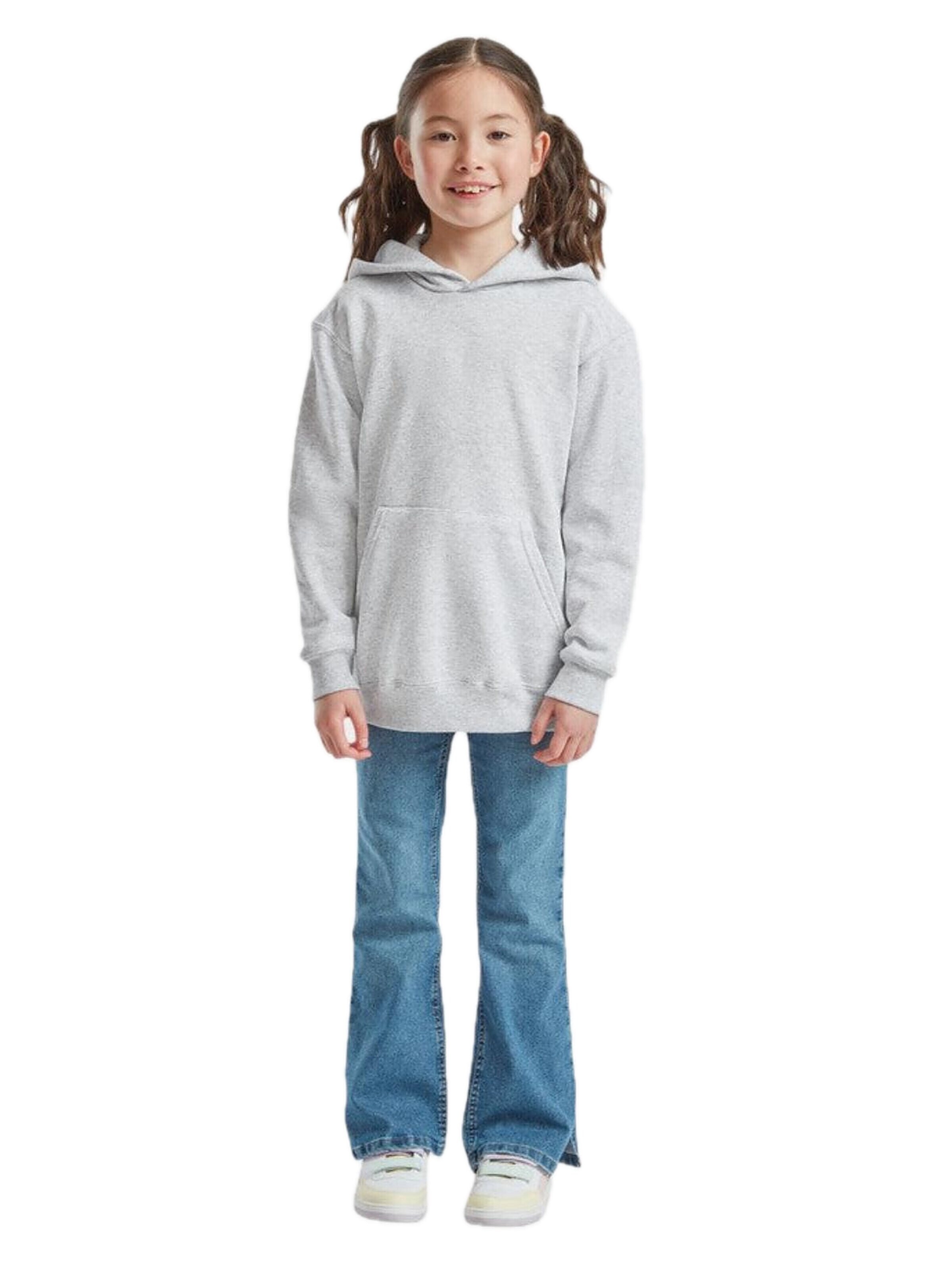 FRUIT OF THE LOOM Sweatshirt 'Hoodie for kids' in Grijs