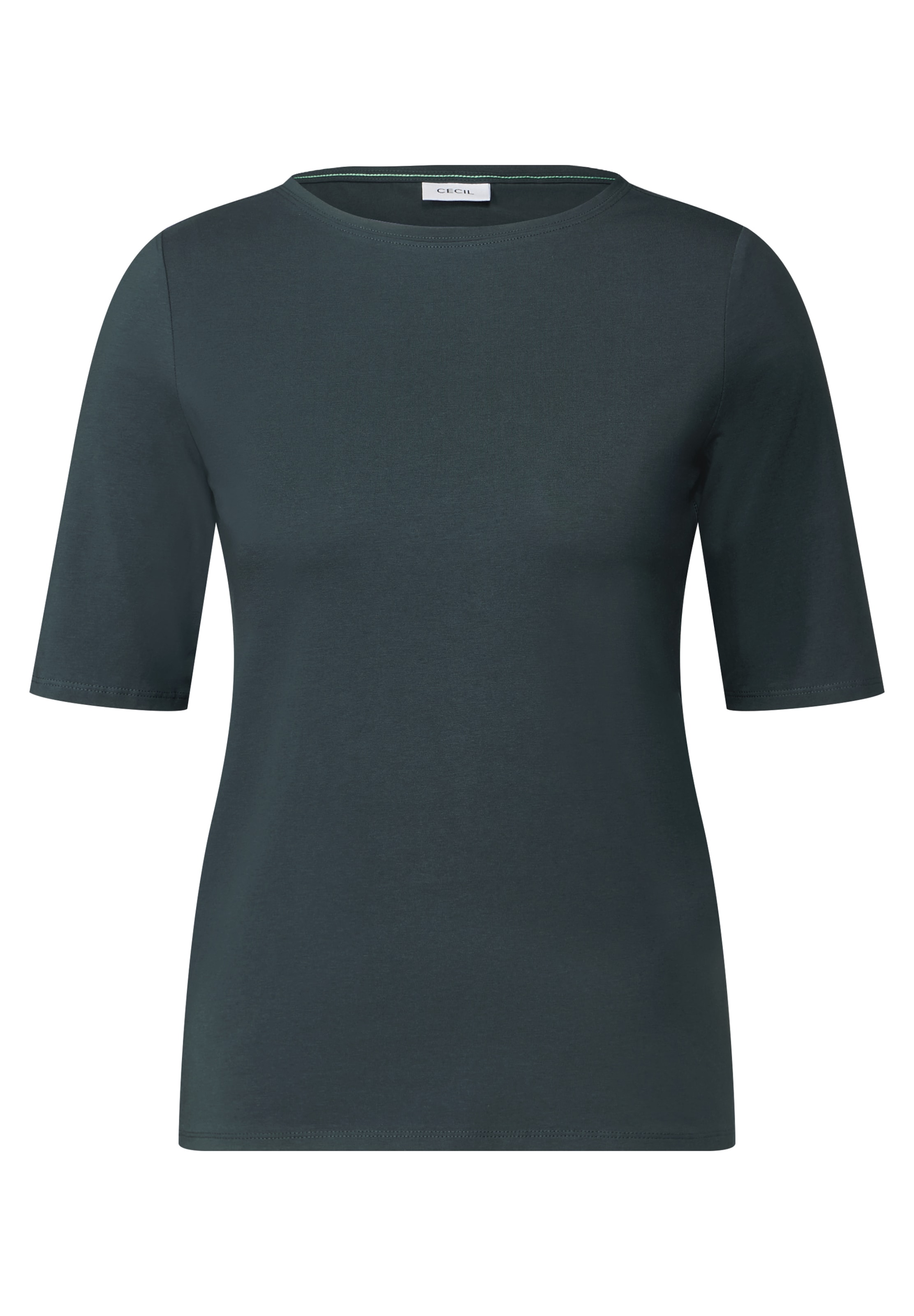 CECIL Basic T-Shirt in Grün: Vorderseite