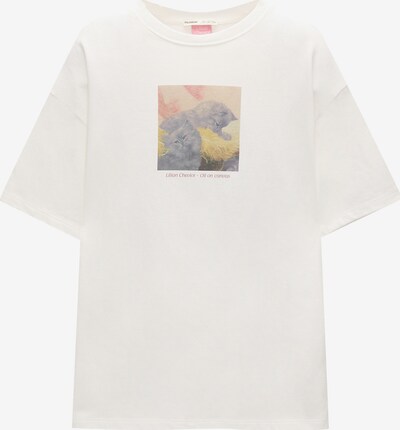 Maglietta Pull&Bear di colore giallo oro / grafite / grigio chiaro / rosa, Visualizzazione prodotti