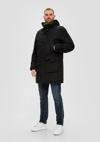 s.Oliver Men Tall Sizes Winter Coat in Black