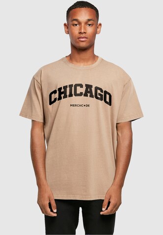 Maglietta 'Chicago' di Merchcode in beige: frontale
