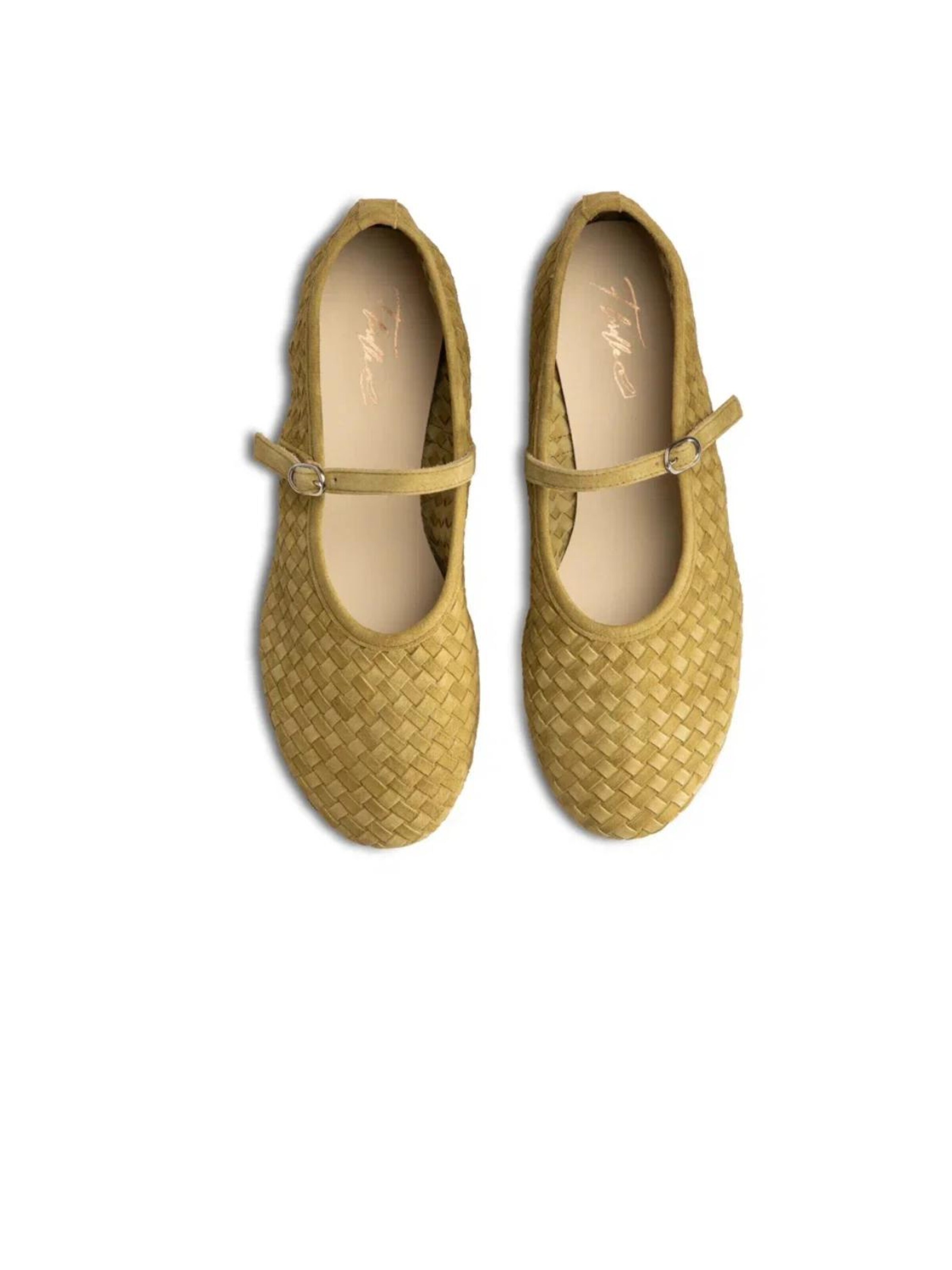 Flarelle - Bailarinas con hebilla 'Intrecciata' en verde