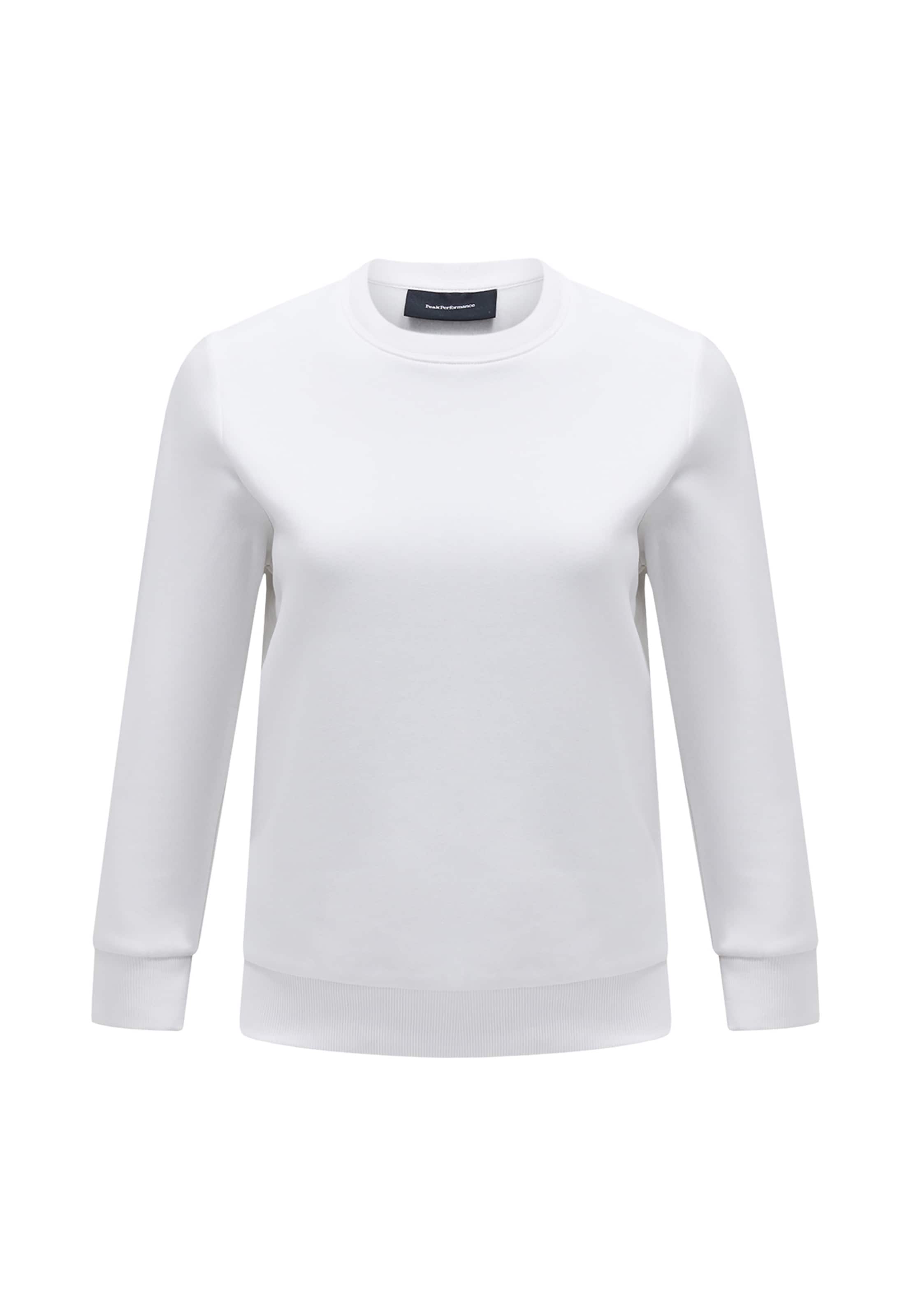 PEAK PERFORMANCE Sweatshirt in Wit: voorkant