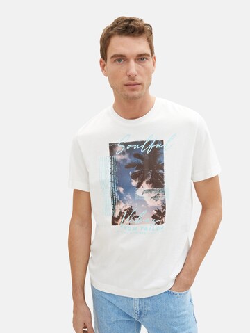 TOM TAILOR T-Shirt in Weiß: Vorderseite