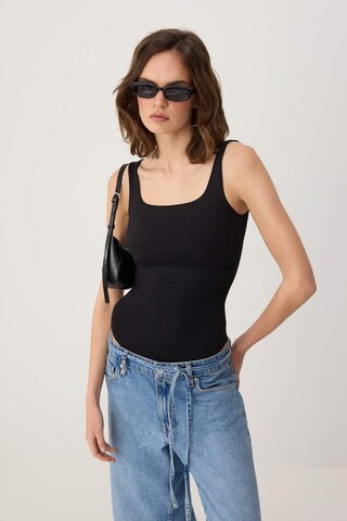 Shirtbody Trendyol en noir : devant