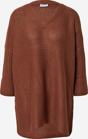 Noisy may Širok pulover 'Vera' | rjava barva: sprednja stran