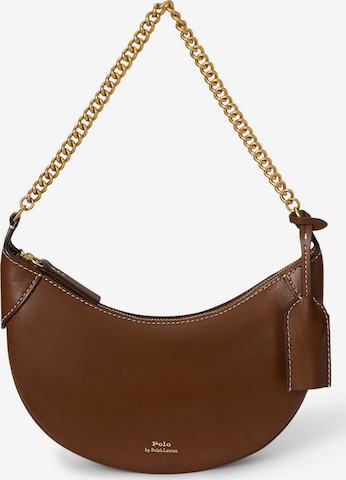 Sac bandoulière Polo Ralph Lauren en marron : devant