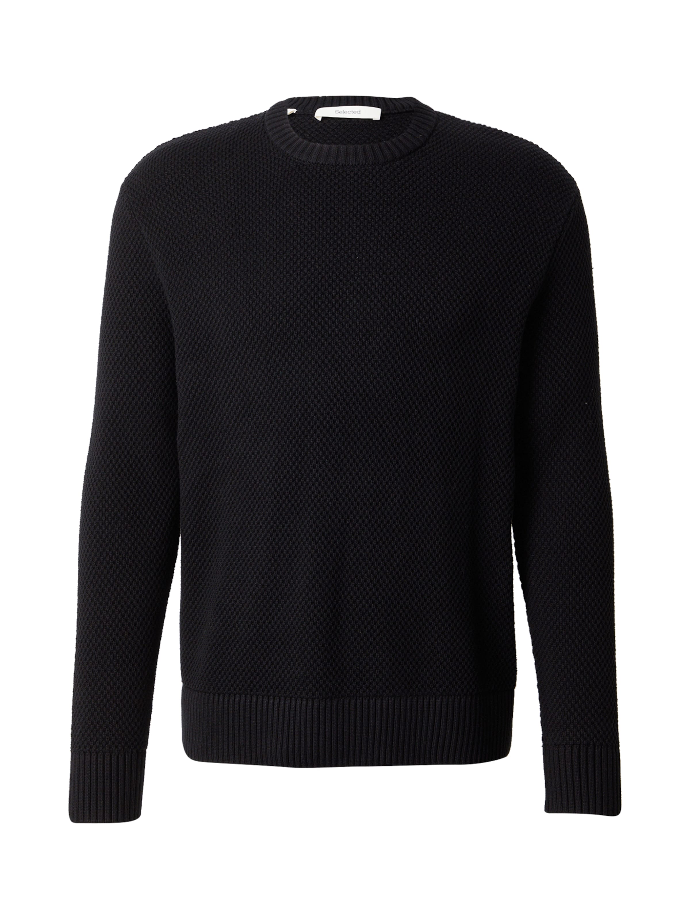 SELECTED Pulover 'SLHHENNY' | črna barva: sprednja stran