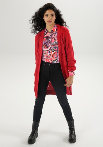 Aniston SELECTED Strickjacke in Rot