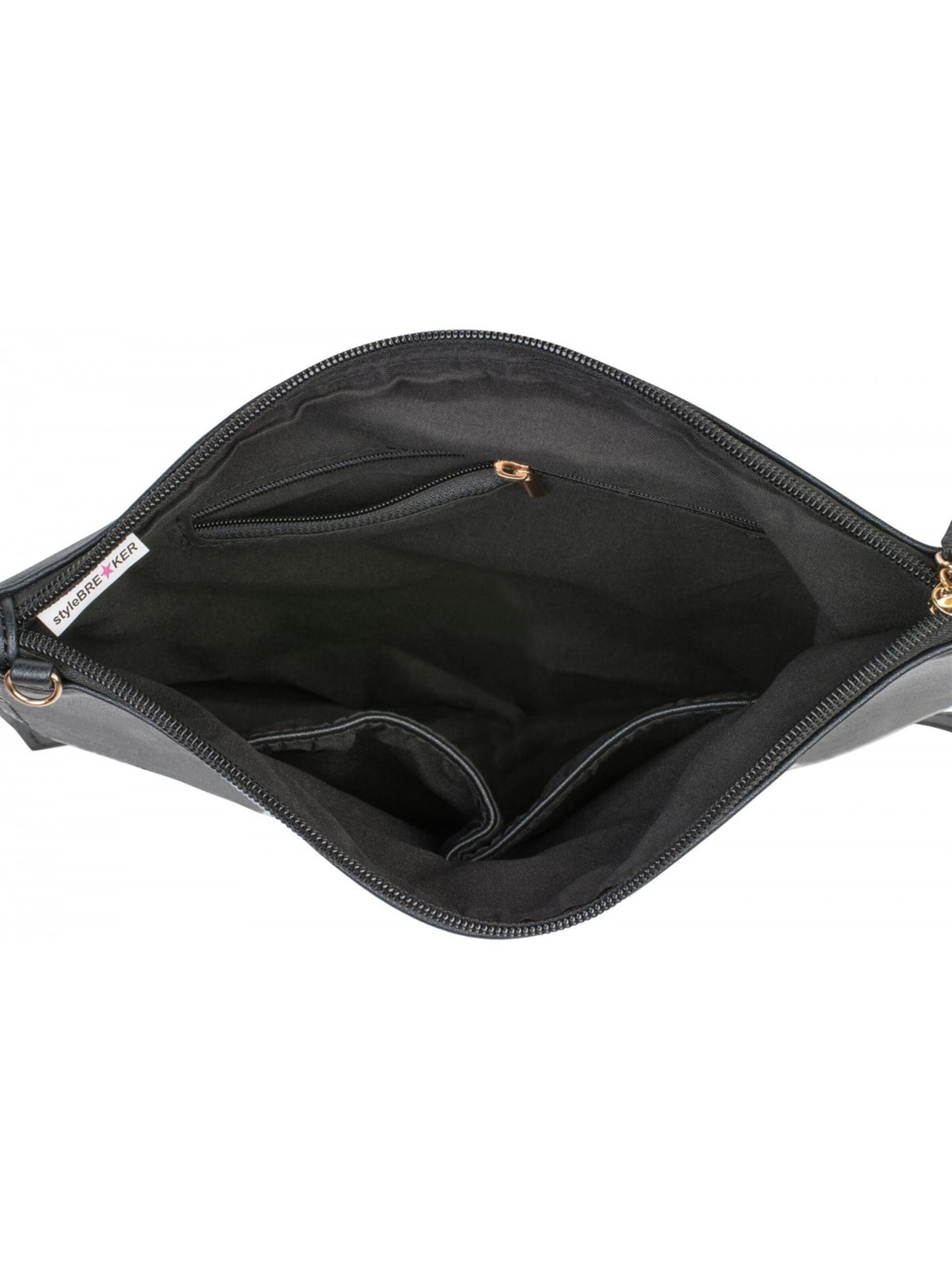 styleBREAKER Clutch 'Clutch mit YES und NO Print'‌‌‌‌‌‌‌ in Gold