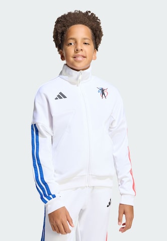 ADIDAS PERFORMANCE - Sudadera con cremallera deportiva 'Jude Bellingham' en blanco: frente