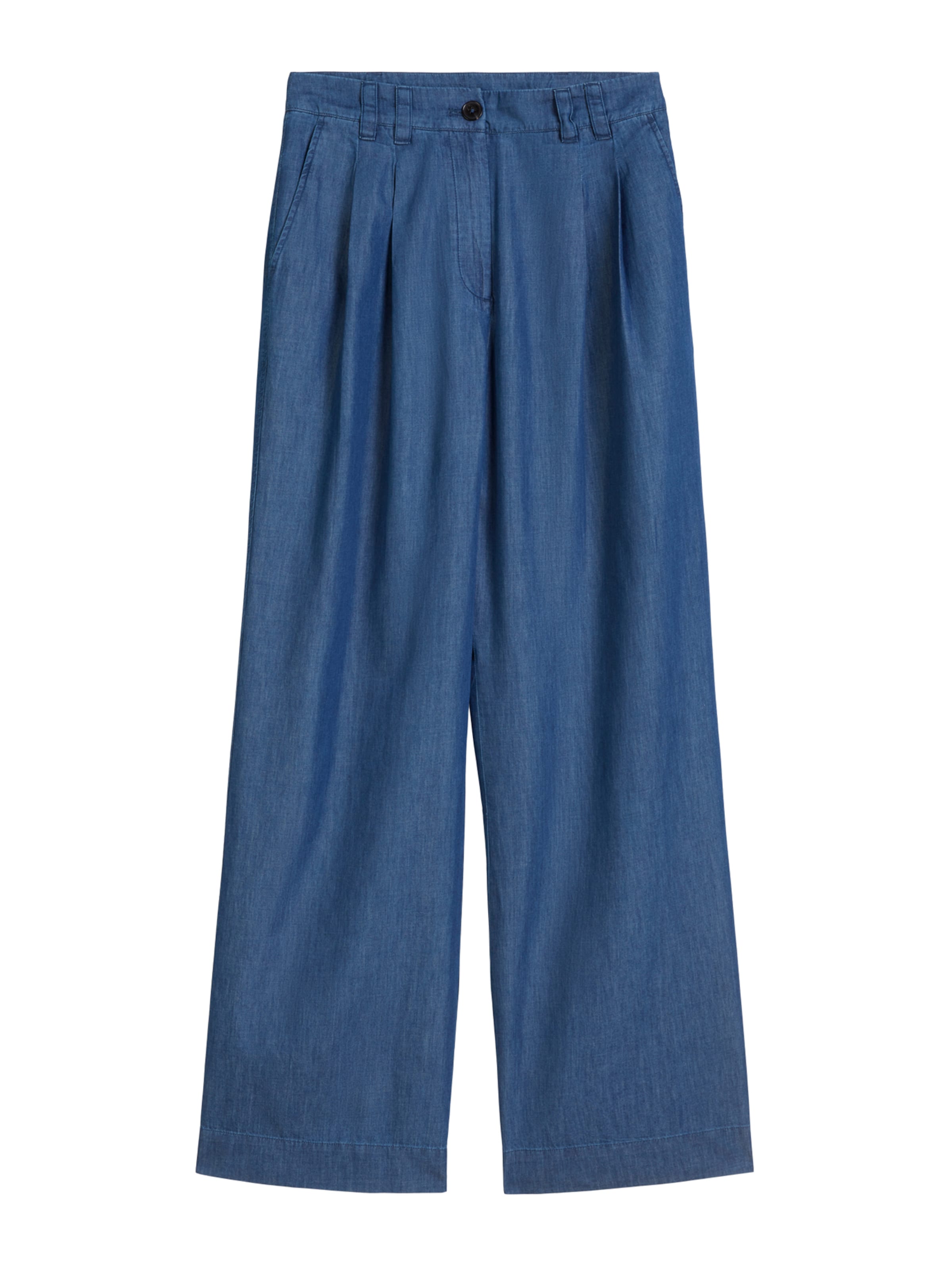 Marc O'Polo - Loosefit Pantalón plisado en azul: frente