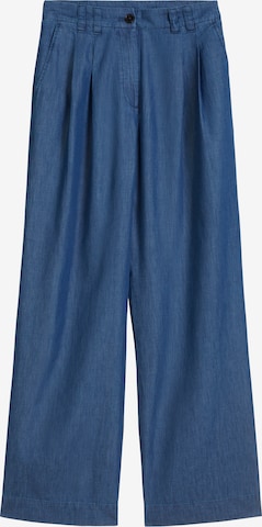 mėlyna Marc O'Polo Laisvas Klostuotos kelnės: priekis