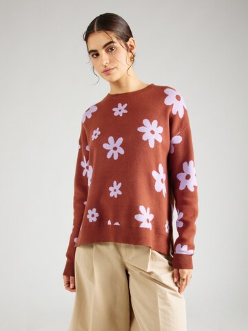 Pull-over Compania Fantastica en marron : devant