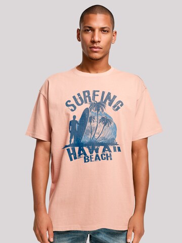 T-Shirt 'Hawaii Surf Beach Summer' F4NT4STIC en orange : devant