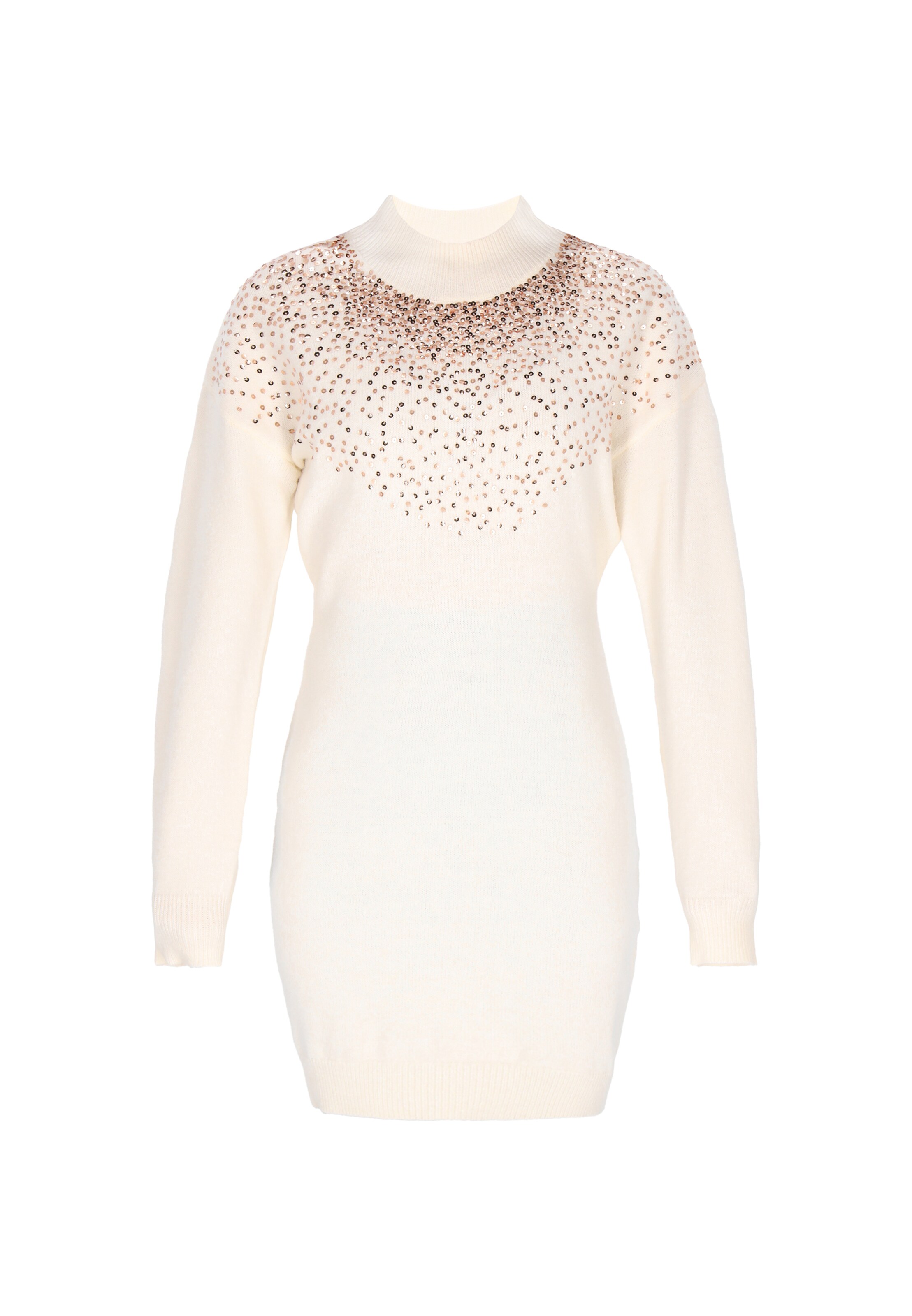 Robes en maille faina en blanc : devant